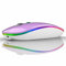 Uiosmuph Bluetooth Mouse, 2.4G & Bluetooth Wireless Mouse for Laptop, Slim Rechargeable Mice Ergonomic Portable Optical Mouse for Notebook/PC/Computer/MacOS/Android (Purple)