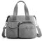 FORRICA Handtaschen Damen Umhängetasche Groß Schultertasche Frauen Weekender Tasche Oxford Tuch Wasserdicht Handtaschen Multi Taschen Arbeitstasche Grau