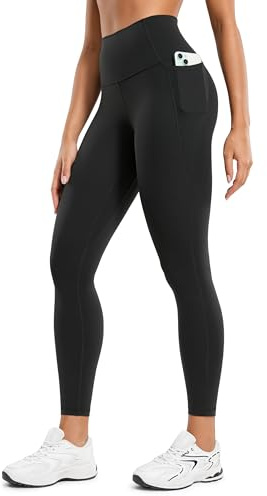 CRZ YOGA Butterluxe Workout Leggings Pockets 25'' - High Waisted Gym Womens Yoga Pants Buttery Soft Black X-Large