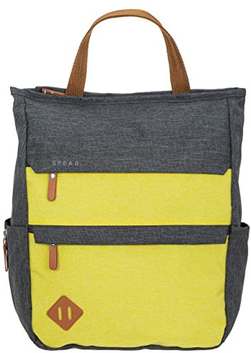 Spear Rucksack Damen Herren Hygge Cityruksack Damenrucksack Freizeitrucksack Büro Sport Freizeit backpack A4 12788 (12789 anthrazit/yellow)