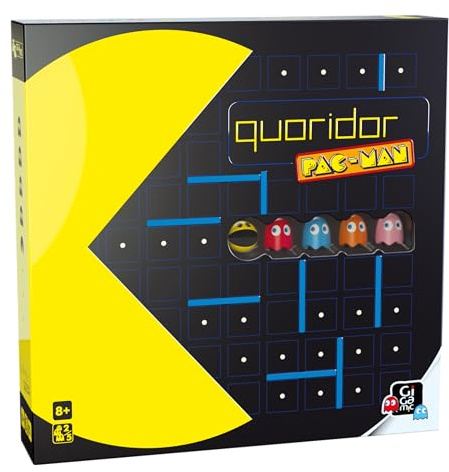 GIGAMIC - Quoridor Pac-Man - Jeux de société - Jeu de stratégie dès 8 Ans - Jeu de réflexion pour Famille et Amis - 2 Modes de Jeu - De 2 à 5 Joueurs - Jeu Rapide 15 Min - Version Française