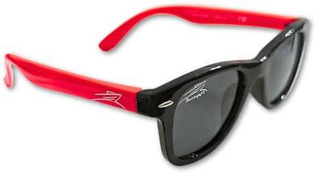 Doctor Brown - Occhiali da Sole per Bambini con Montatura Super Flessibile - Idea regalo adatta a Bambini e Bambine di 3/8 anni - Lenti con filtro scuro di categoria 3 (NERO/ROSSO lenti GRIGIE)