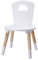 WELL HOME - Silla infantil en madera color blanco 32x32x50cm