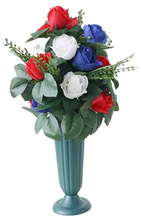 Piceioep Cimitero Tombstone Selle Fiore Cimitero Artificiale Disposizione dei Fiori Mazzi di fiori artificiali per la decorazione della tomba