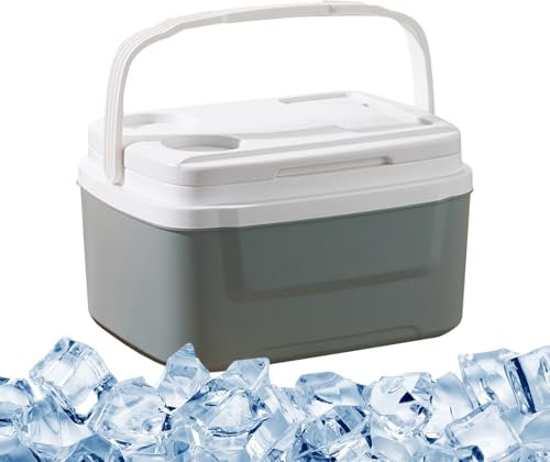 Camping Kühlboxen, 8 Liter Auto Kühlbox für Outdoor-Cam Tragbarer Gefrierschrank Mit Tragegriff - Wasserdichter Auto-Kühlschrank Mit Tragegriff Und Großem Fassungsvermögen Für Getränke & Lebensmittel