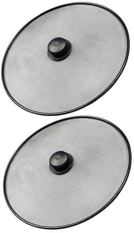 Zerodeko 2 Pièces Garde Éclaboussures Inoxydable Set de Couvercles de Protection pour Friture Écran Projections pour Cuisine