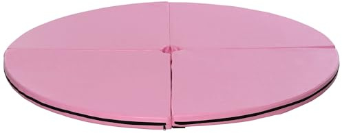 HOMCOM Esterilla para barra de baile, diámetro de 150 cm, esterilla protectora para danza de barra, 5 cm de grosor, esterilla de seguridad plegable, esterilla de seguridad portátil, esterilla de