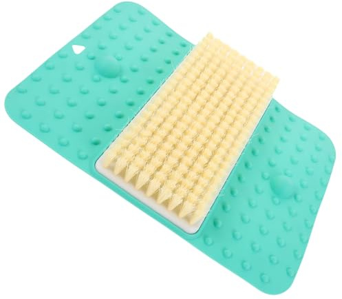jojofuny Tapis de Massage pour Douche Ventouses Antidérapant Éponge Brosse Nettoyante Lavage Salle Bain Exfoliant