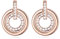 Crystalline Azuria Women 18ct Rose Gold Plated White Crystals Round Circle Stud Earrings