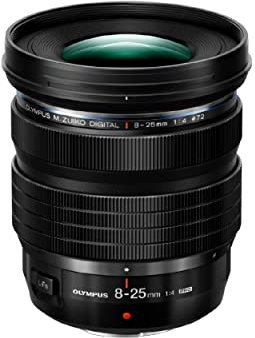 M.Zuiko Digital ED 8-25mm F4.0 PRO, Weitwinkel-Zoomobjektiv, geeignet für alle Micro-Four-Thirds-Systemkameras (Olympus OM-D- und Pen-Modelle, Panasonic G-Serie), schwarz