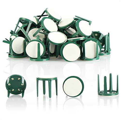 com-four® 50x Pinholder mit Klebepad - Gesteckhalter zum Basteln - Pinholder für Steckschaum - Floristikbedarf (50 Stück - grün mit Klebepad)