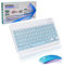 Bluetooth Tastatur Kabellos, Maus Tastatur Sets,Funktastatur Mit Maus Mini Tastatur Ultra-Dünn Wireless Tastatur Maus Set für iPad,Mac, PC, Laptop, Tablet,Surface,Phone,Computer,QWERTY