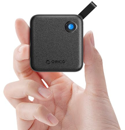 ORICO SSD Portable 1 to avec Câble USB-C 2 en 1, Disque Dur Externe SSD, Jusqu'à 460 Mo/s, Indicateur d'État, Stockage Fiable pour Smartphone USB-C, Tablette et Ordinateur - B5PLUS