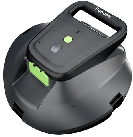 Pondee X1 Robot Piscina Fuori Terra, Aspirapolvere per Piscina Senza Fili, 120 Minuti di Autonomia, Funzione di Auto-Parking, Doppio Motore, Pulizia Facile con Un Solo Click per Piscine Fino a 80㎡