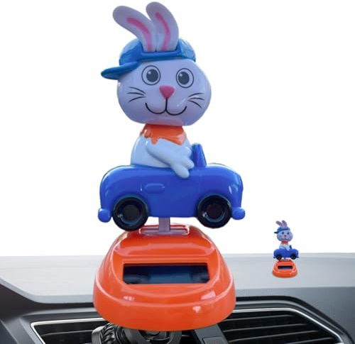 Genérico Giocattoli Ballerini a energia solare - Bambola di coniglio oscillante giocattolo decorativo, figure di coniglio, per auto, ufficio, scrivania, preferiti, feste