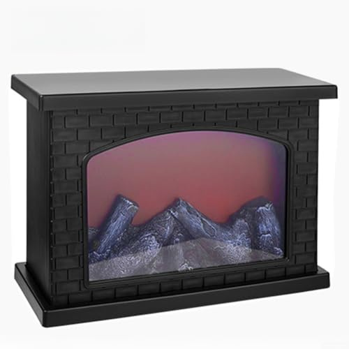 LED Electric Fireplace, Realistic Flickering Flame LED Fireplace Lamp, Battery Powered & USB Rechargeable Tabletop Decor, Indoor Outdoor Ambient Light for Home, Bedroom, Garden