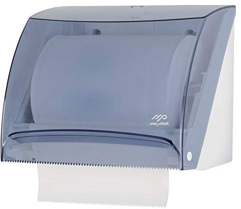 Mar Plast Dispenser per Carta Asciugamani Trasparente A Muro Combi per Fogli in Carta O Rotolo