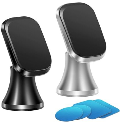 Viedouce Porta Cellulare Magnetico Auto, 2 Pezzi Supporto Cellulare Telefono Auto Calamita, 360° Universale Cruscotto Portacellulare, Compatibile con iPhone, Samsung Galaxy, Xiaomi, Huawei, LG ECC