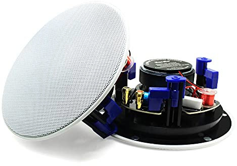 Herdio 4 Zoll Deckenlautsprecher, 160 Watt 2-Wege Einbaulautsprecher, kompatibel mit Bluetooth,Bündige Montage Sound, für Innen und Außenbereich, Schlafzimmer, Veranden (2 Lautsprecher)