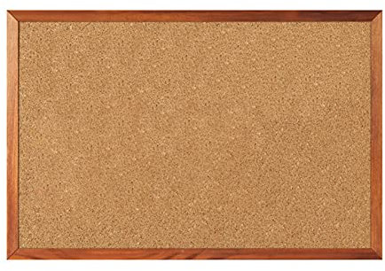 RENRUIRUI Cork Bulletin Board Retro Braun Kiefer Rahmen Wand-Nachricht Fotoanzeige Visuelle Board, Hardware Push-Pins Enthalten Montage(Size:30X40CM)