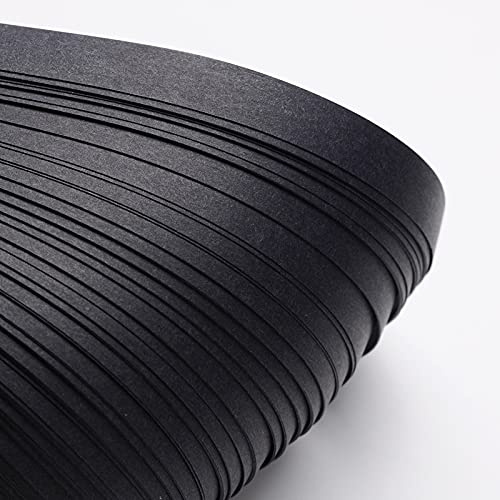 Craftdady Quilling-Papierstreifen, 530 x 10 mm, schwarz, für Bastelarbeiten, Handwerk, Quilling, Papier, Malerei, Wanddekoration, 120 Stück