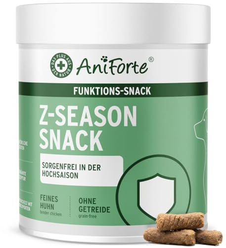 AniForte Z Season Snack für Hunde 300g | Funktionssnack für gesamte Saison, 100% natürlich mit Schwarzkümmel, Kokosöl, Zistrosenkraut, getreidefrei, Monoprotein
