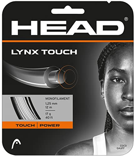 Head Lynx Touch Transparent Black 16g Tennis String (4 Sets)