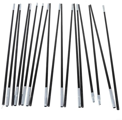 Fiberglass Tent Poles, camping tent pole replacement Suitable For Permanent Tent Poles, Foldable, Assembled, Multiple Lengths Available, Shock Cord Camping Tent Equipment(3.0m)