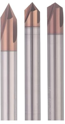 Karbidkammer End Mill, HRC58 Fasfräsning 3 skär Hårdmetallhörnförsänkning Fasfräs V-rill 1 st(Degree 90,36MM-3X50MM)