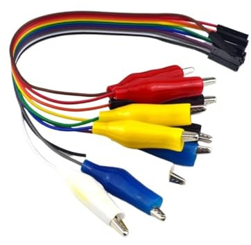 ROYIHOME 20cm 30cm 10pin Double-end Alligator Clips Jump Wire Male Female Crocodile Clip Test Lead Jumper Wire Line Cable DIY Connection(20CM Female)