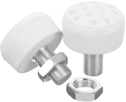 SOLUSTRE Butées de Patins à roulettes Résistantes à l'usure en Caoutchouc et Métal, 2 Pièces Faciles à Utiliser, Accessoires de Frein pour Rollers Quad Blancs