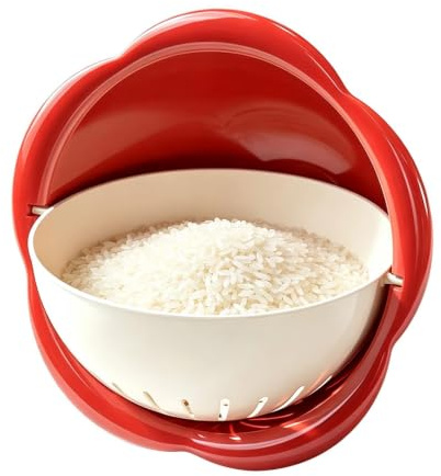 El Cuenco De Frutas Con Colador Cesta Apilable Para El Lavado Y Escurrido