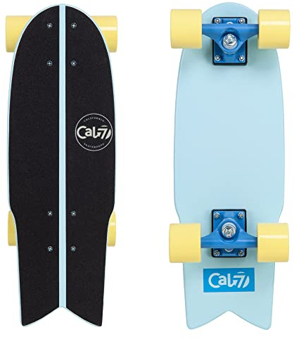 Cal 7 Fishtail Deck 22-inch Mini Cruiser Skateboard (Glory)
