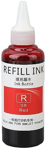 Tinta de repuesto para sellos, 100ml, alta adherencia, secado rápido, no destiñe, tinta para fechar de huevos ampliamente utilizada para la familia de la escuela de negocios (Rojo)