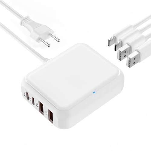 VPSUN USB C Ladegerät Mehrfach 40W, 8 Port USB-C Schnellladegerät Ladestation für mehrere Geräte,Multiport USB Ladehub für iPhone,Samsung Charging Stations