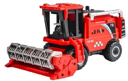 Luwecf Voiture de ferme jouet moissonneuse-batteuse pour enfants, ensemble de machines agricoles, Rouge