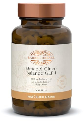 BÄRBEL DREXEL Metabol Gluco Balance GLP-1 Kapseln mit Weißer Maulbeerblatt-Extrakt und Chrom (60 Stk) Blutzuckerspiegel hormonfrei unterstützen