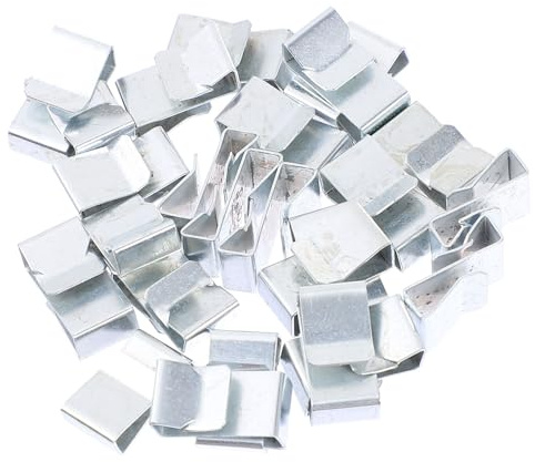 Garneck 25 Pinces de Fixation pour Câbles Remorque Clips Métalliques Résistants à L'Usure Accessoires Remorque Pratiques Lot de 25 Pièces Argentées Maintien Sécurisé pour Gestion de