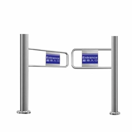 Puerta de seguridad giratoria de acero inoxidable, cierre automático unidireccional para supermercados, bibliotecas, tiendas y zonas escénicas (150 cm), portal de entrada duradero