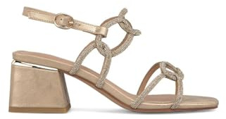 Sandalia de tacón medio cuadrado Alma en Pena V2650205 - Sandalias de fiesta brillantes - Mujer