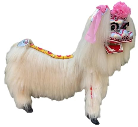 Lejondans kostym, Head Lion Dance Props Performance Double Costume Outdoor