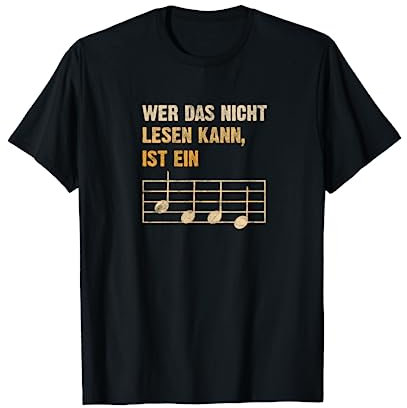 Wer Das Nicht Lesen Kann Ist ein Affe Musik Theorie Musiker T-Shirt