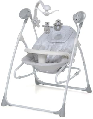 Foppapedretti Sdraietta Altalena Carillon, Dondolo Musicale con Melodie, per Bambini dalla nascita a 9 Kg, Dispositivo di Movimento della seduta, Telecomando per attivazione a distanza, Dolcestella