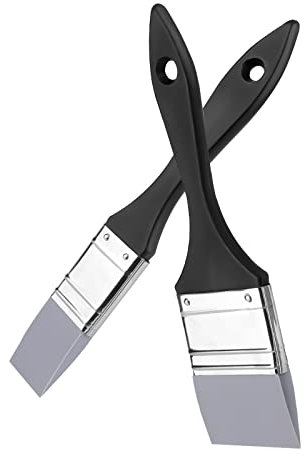 AIEX 2 Stück Silikonpinsel Epoxidharz, Breit und Schmal Silikonpinsel Malen für Kunst Solide Pinselsets Flachpinsel für Acrylmalerei Aquarell (2,54 cm, 5,08 cm Breit)