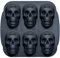 JETKONG 6 Cavity Skull Cake Pan Silicone Skull Cakelet Mold Skull Baking Pan Molds
