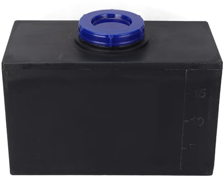 5 Gallon Vattentank, Husbilsavloppsvattentank Svart Husbilsvattentank, värme- och Kylbeständig Fyrkantig Vattentank för Släpbåtar Yachts, 15,7 X 9,8 X 7,9 Tum
