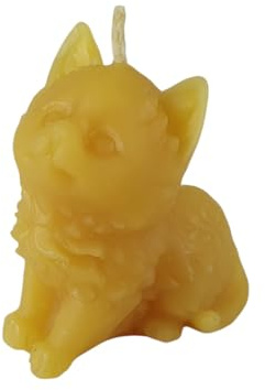 Bivaxljus lekfulla katter, ljus 5 cm, 100 % rent bivax