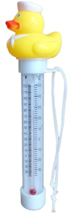 Flytande Badtermometer, Gummianka Pooltermometer, Ankformad Vattenare, Med Snöre, Temperaturare För Utomhus- Och Inomhuspooler, Spa, Bubbelbad Och Akvarier