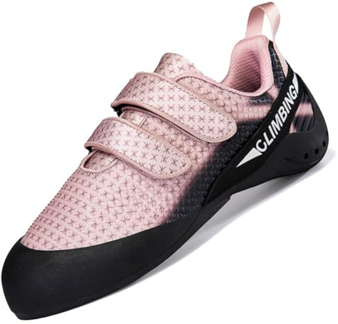 ZHENSI Chaussures d'escalade Légères pour l'escalade Sportive Et Le Bloc pour Enfants Hommes Et Femmes,Rose,38 EU