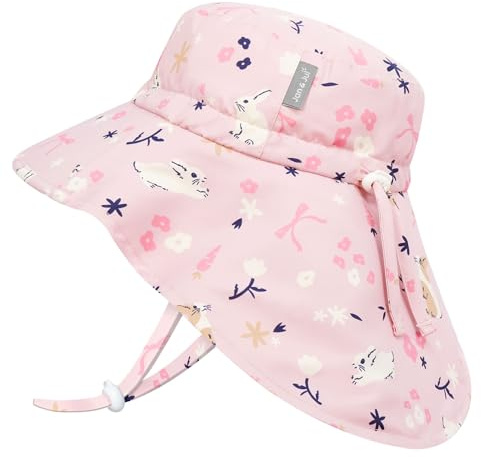 JAN & JUL Sombreros de Sol de Ala Ancha para Niños con Protector de Cuello, 2-5 Años